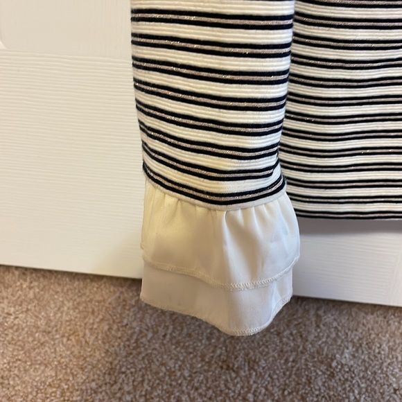 Talbots black, cream, gold stripes size small - Picture 3 of 4